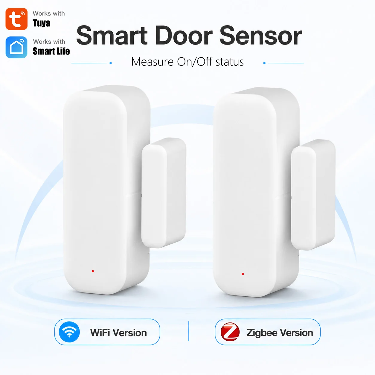 Tuya Smart Door Window Sensor - Zigbee/WiFi Wireless Contact Sensor, APP Remote Control, Works with Alexa & Google Home