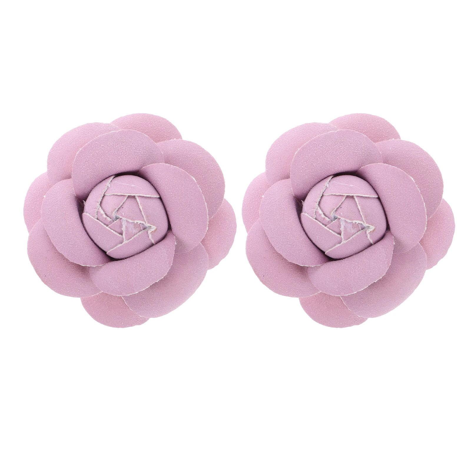 ดอกไม้ประดิษฐ์สีม่วง 2 ชิ้น สำหรับตกแต่งรองเท้า กระเป๋า เคสมือถือ งานฝีมือ และเครื่องประดับรองเท้าบูท