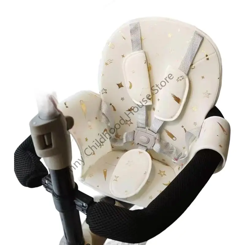 

D0LA Multi Point Safety Strap Infant Strollers Cushion Resistant Easy Installation Design For Messy Activity