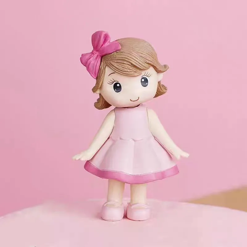 Girl Birthday Party Cake Decoration Cute Miniature Girl Figurines For Girl Birthday Party Supplies Fairy Cake Topper Ornament - view 6