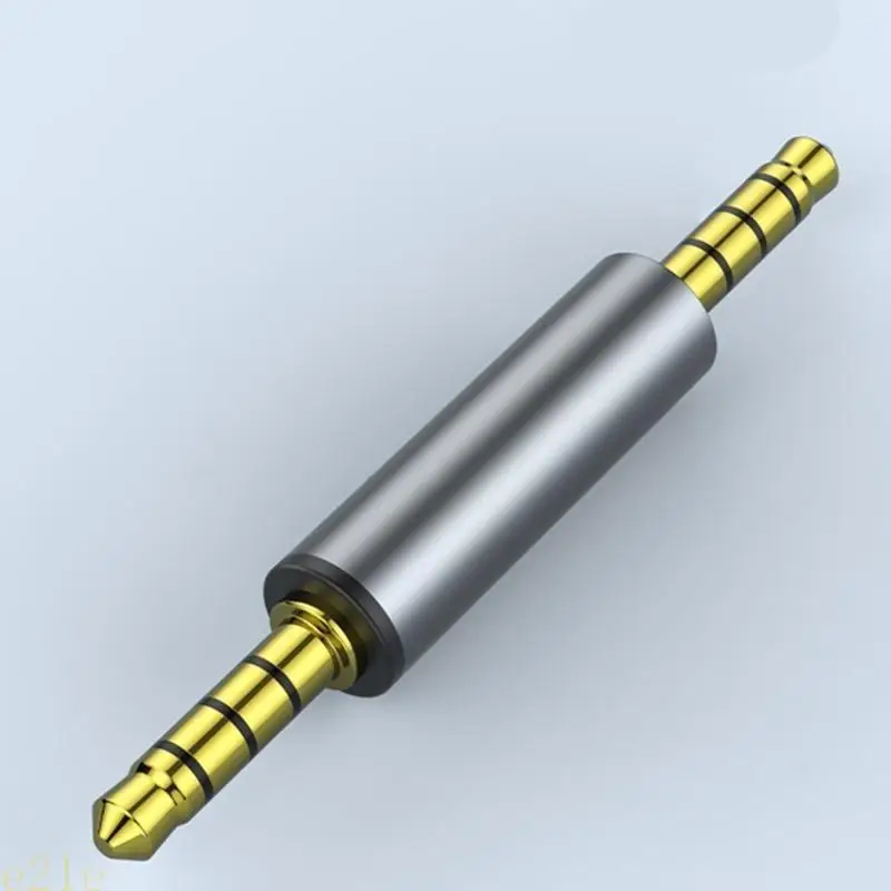 

E21E Portable 3.5mm to 3.5mm Coupler Male Female Stereo AUX Adapter 4-Section Gender Changer Converters Adapter