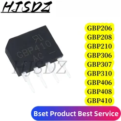 20PCS/LOT Rectificadores de puente monofásico estándar, GBP206, GBP208, GBP210, GBP306, GBP307, GBP310, GBP406, GBP408, GBP410