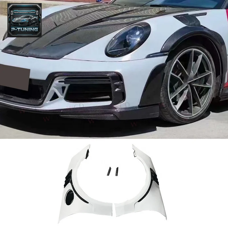 

for Porsche 991 718 987 GT3 Style Half Carbon Fiber Body Kit New Front Bumper Side Fender Car Accessories