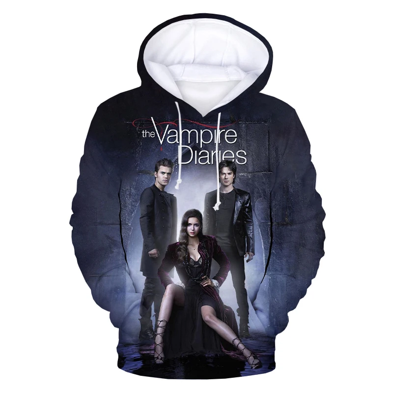 The Vampire Diaries TV Series 3D Print Hoodies Men Women Oversized Sweatshirts Hoodie Harajuku Pullovers Tracksuit Man Clothing