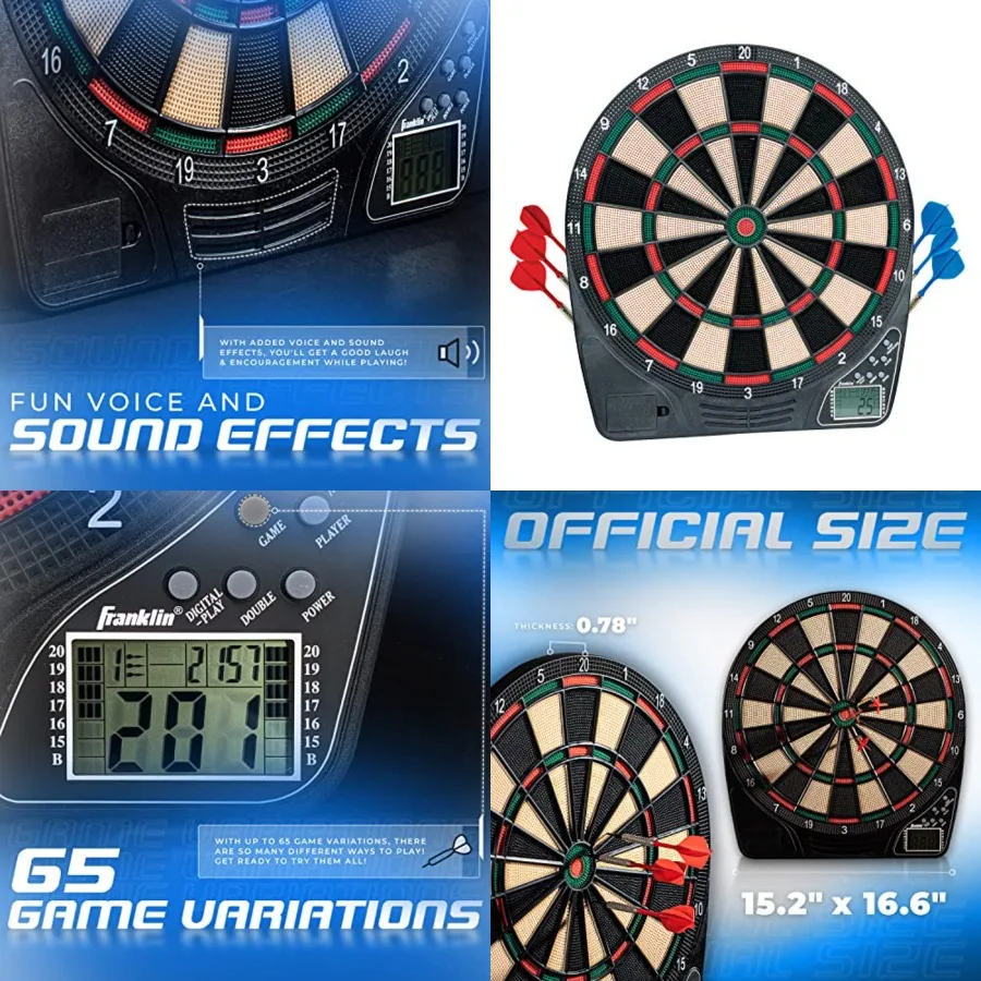 

Electronic Dart Board Sets - Soft Tip Electric with Digital Scoreboard - 6 Darts Included