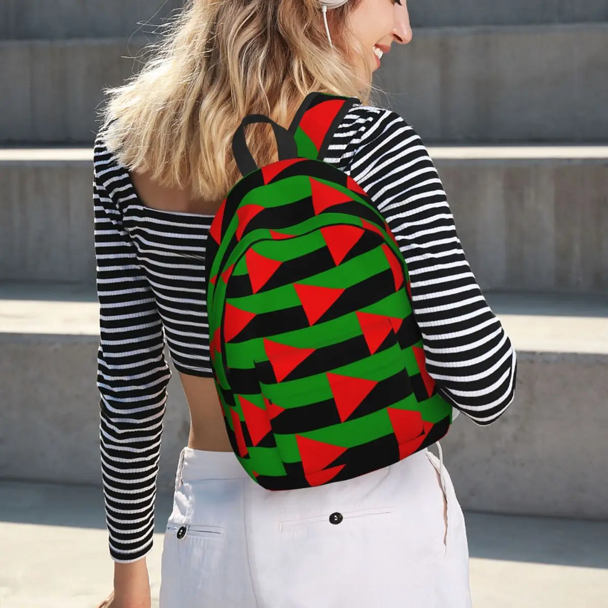Martinique Flag Backpack Daypack Large Capacity Boys Girls BookBag School Bag Shoulder Bags for Men Women
