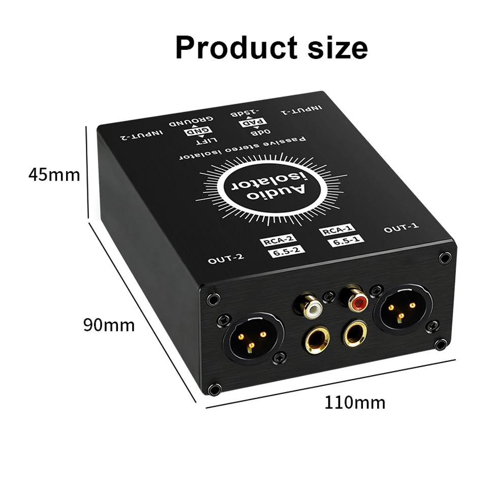 1Pcs 6.35 XLR Audio Isolator Mixer Noise Cancellation Audio Current Acoustic Filter Audio Noise Reducer for XLR Audio System view 6