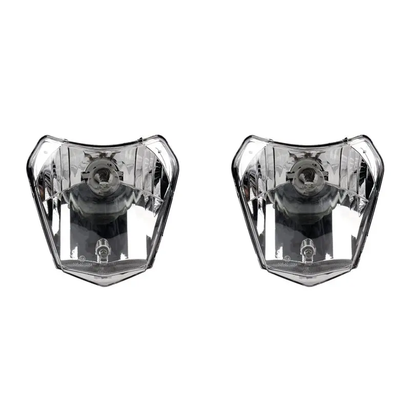 

Powerful 2X For EXC XC SX XCW EXCF SXW SXF 2015-2021 Motorcycle Halogen Headlight Dirt Bike Headlamp Parts, Black & Silver