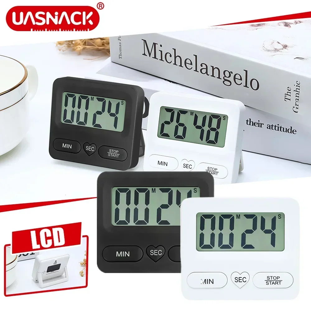 Timer da cucina multifunzionale a grande schermo Display LCD Timer elettronico Timer di cottura negativo positivo promemoria temporizzazione grande