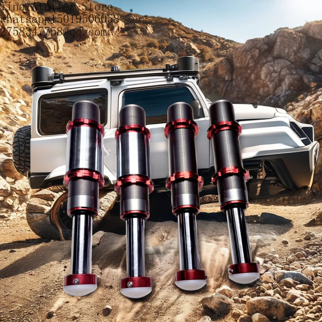 Adjustable 4-Inch Suspension Shock Absorber for 4x4 Off-Road Front & Rear Red Bumpstop 2inch 3inch 4inch