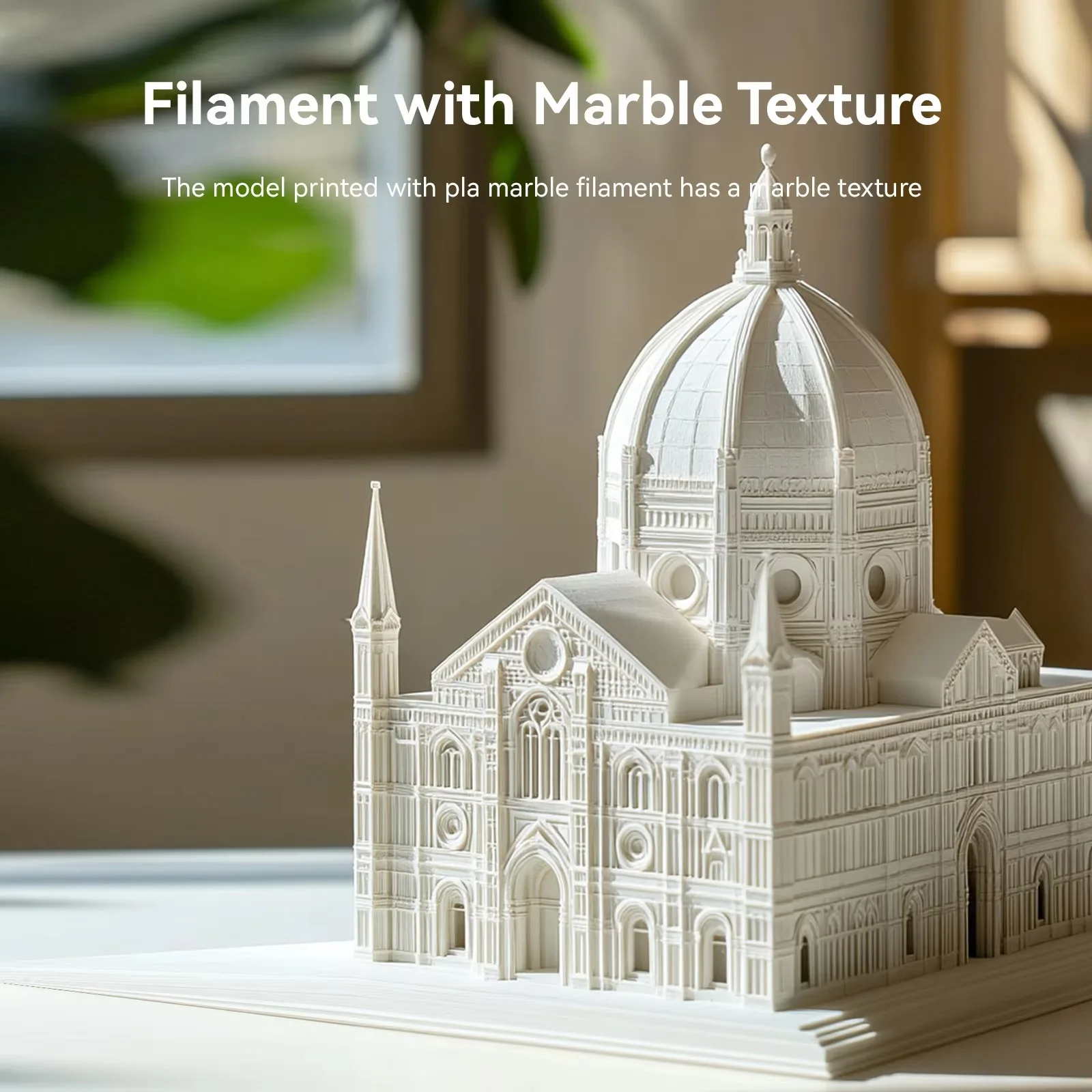 SUNLU 2KG Wysokiej Jakości Filament PLA Marble 1.75mm +/- 0.02 mm Szpula 1kg (2.2lbs) Filament do Szybkiego Druku Pasuje do Większości Drukarek FDM — zdjęcie produktu 3