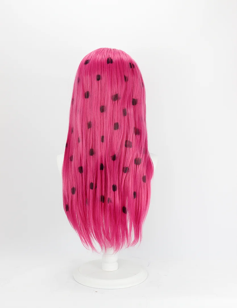 جوجو مغامرة غريبة الرياح الذهبية ديافولو شعر مستعار تأثيري الشعر الوردي مقاومة للحرارة الاصطناعية