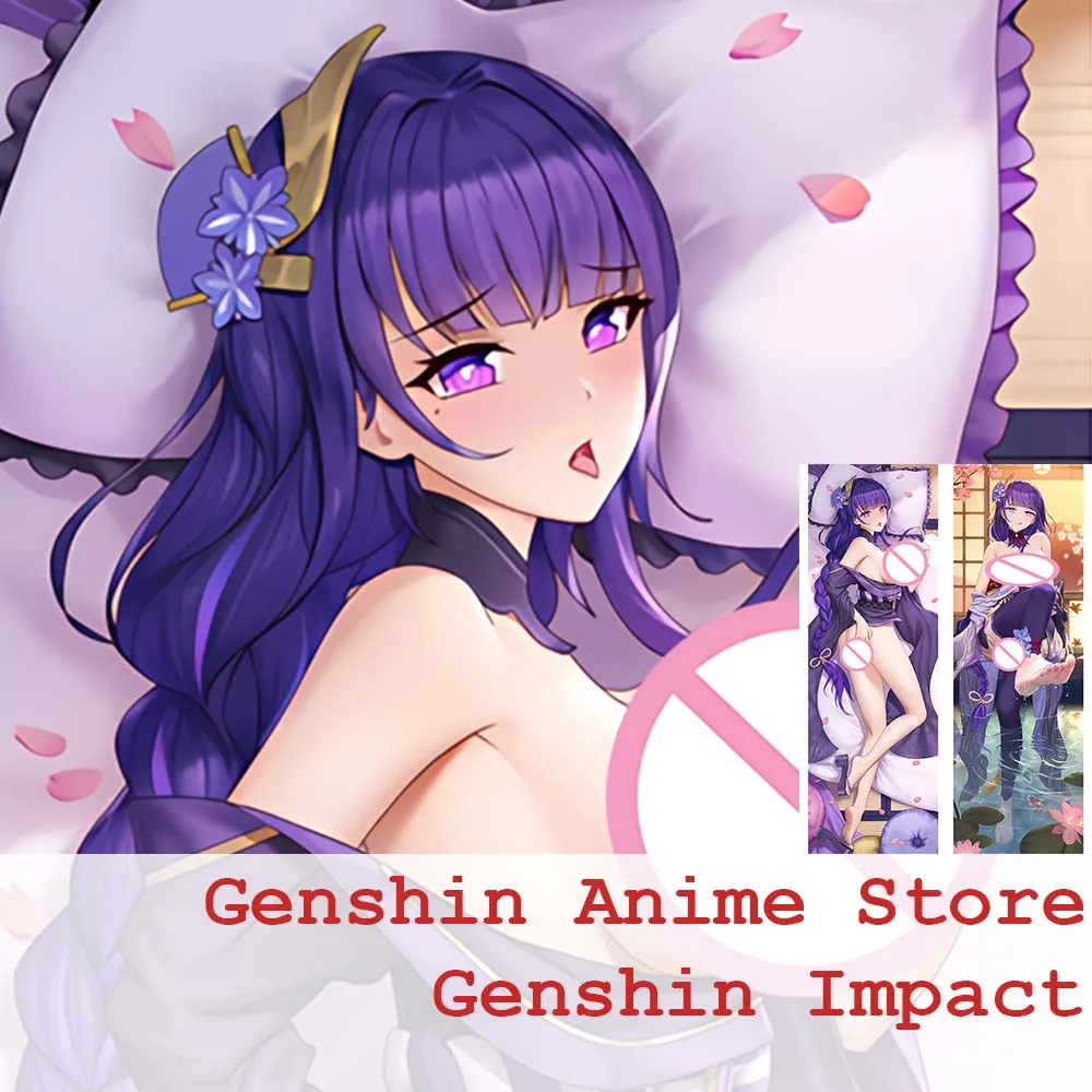 

Genshin Impact Raiden Shogun Cosplay Prop Dakimakura Peachskin Hugging Body Pillow Case Otaku Pillow Cover