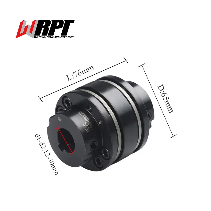 

CLTBG-45# Steel 8-Hole Diaphragm Coupling Motor High Torque Stepped Flange Coupling CLTBG-65X76