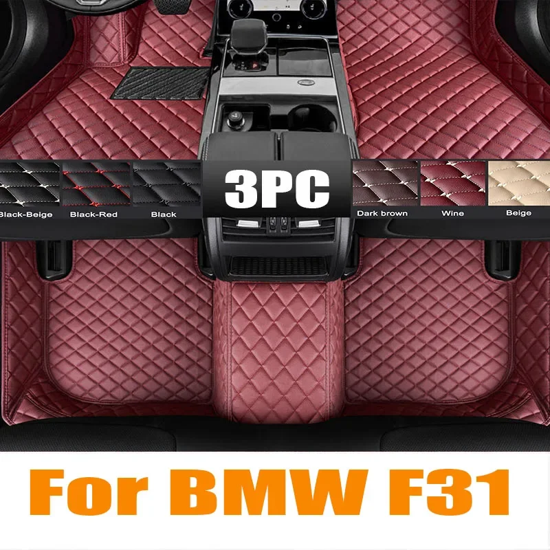 Artificial Leather Custom Car Floor Mats for BMW F31 Touring 3 Series 2011-2019 Year Interior Details Car Carpet automotive trim