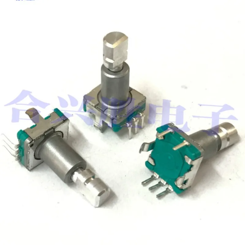 1 Piece EC11 Rotary Encoder Car Navigation Volume Adjustment Switch Damping Feel 15 Pulses Without Stepping Shaft Length 19MM