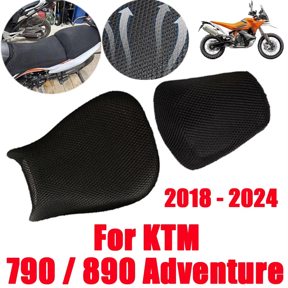 

For KTM 790 Adventure 890 S ADV 790ADV 2018 - 2024 2022 Moto Parts Mesh Seat Cover Heat Insulation Seat Cushion Cover Protector