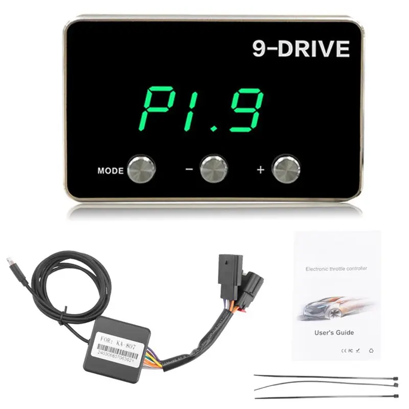 A76T-Electronic Throttle Controller 9 MODE Pedal Accelerator Fuel-Efficient For Jeep Wrangler JK Dodge Challenger RAM 1500