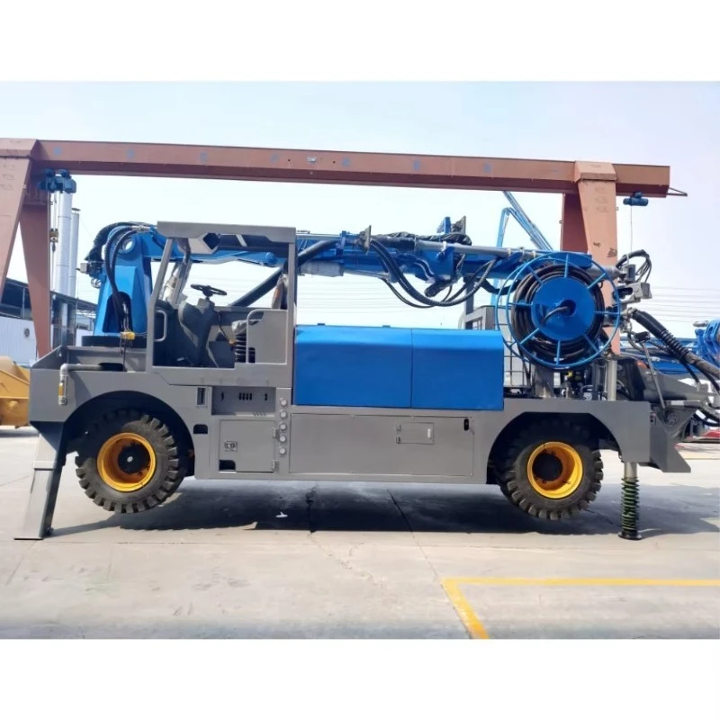 Robotic Shotcrete Machine Heavy Duty Wet Mix Concrete Spraying Pump With Telescopic Boom For Railway Tunnel