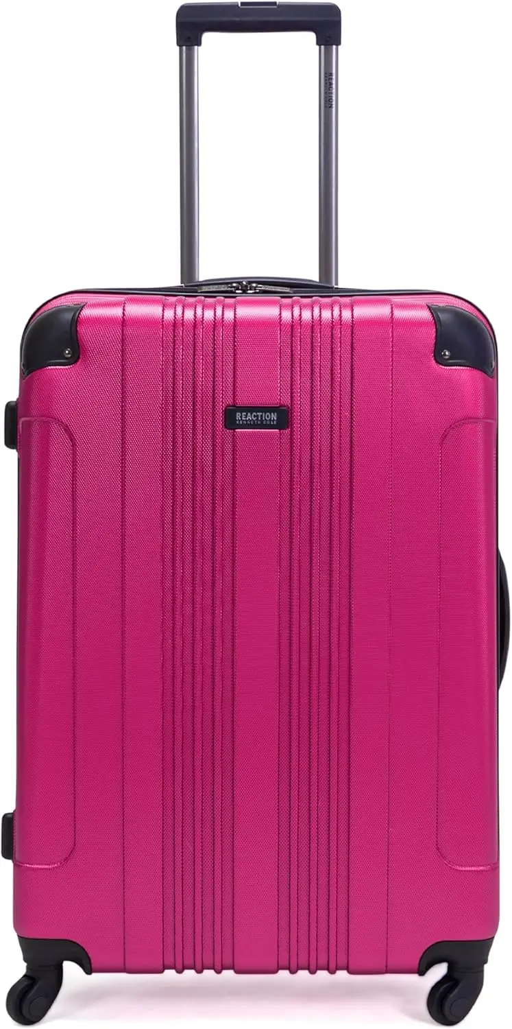 

Lightweight Hardshell 4-Wheel Spinner Checked Luggage, Magenta, 28-Inch for Easy Travel