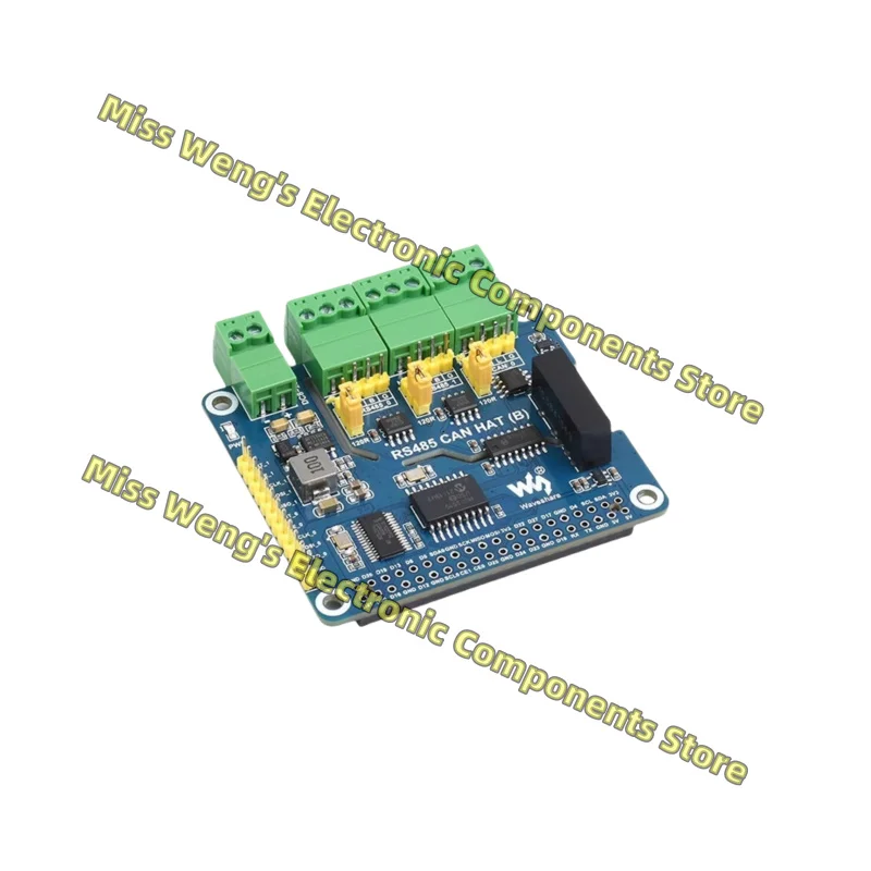 

Raspberry Pi 4B isolated dual RS485+CAN expansion board module with power isolation and other protections , RS485 CAN HAT (B)