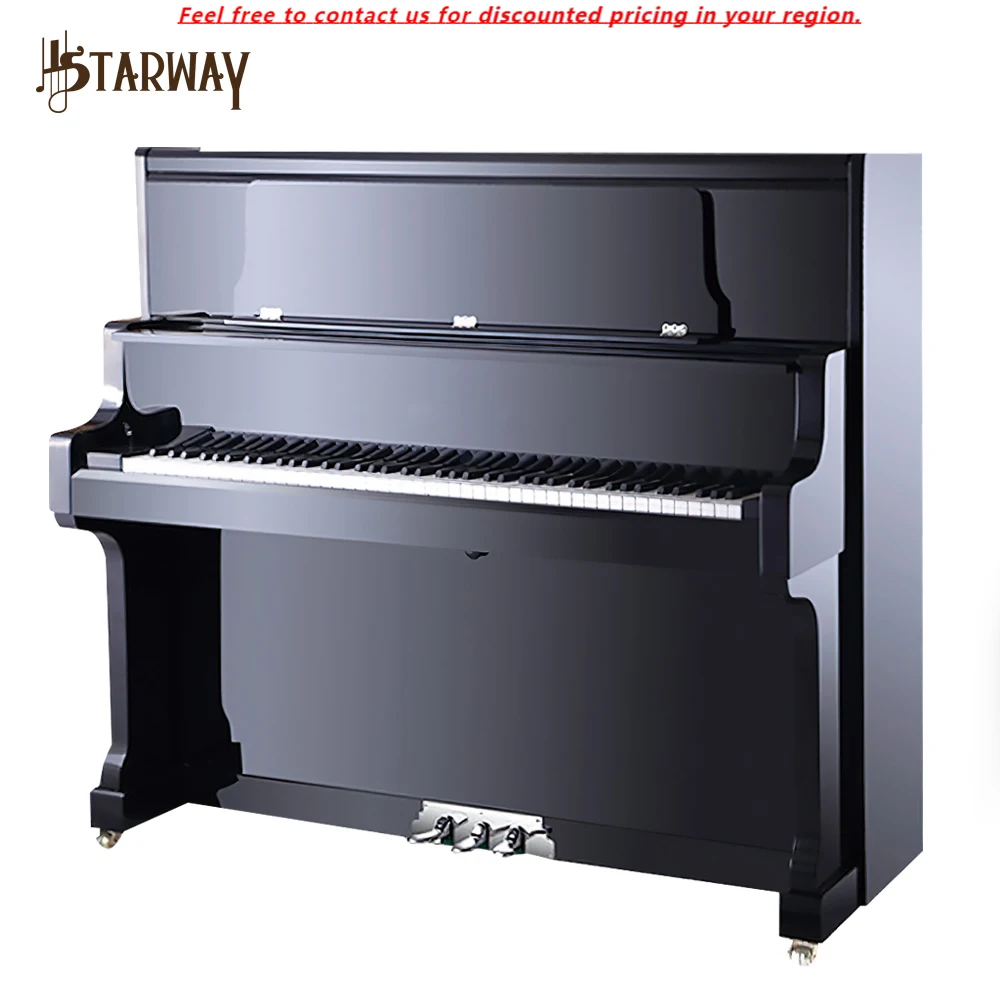 

Starway Classic Simple Popular Black Baking Varnish Mechanical Acoustic Real Upright Piano 88 Keys For Professional