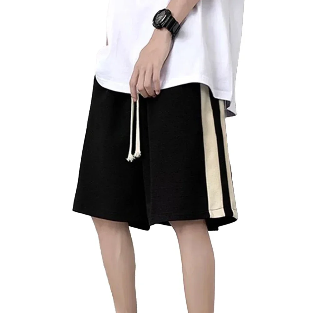 

Универсальные летние шорты Технические шорты 2XL Корейские полосатые брюки 95 полиэстер Универсальный дизайн Совершенно новый сорт