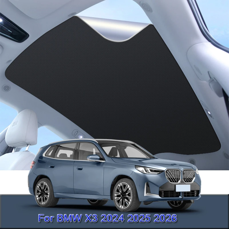 

For BMW X3 2024 2025 2026 Car Electrostatic Adsorption Sunroof Sunshade Heat Insulation Skylight Sticker Auto Accessories