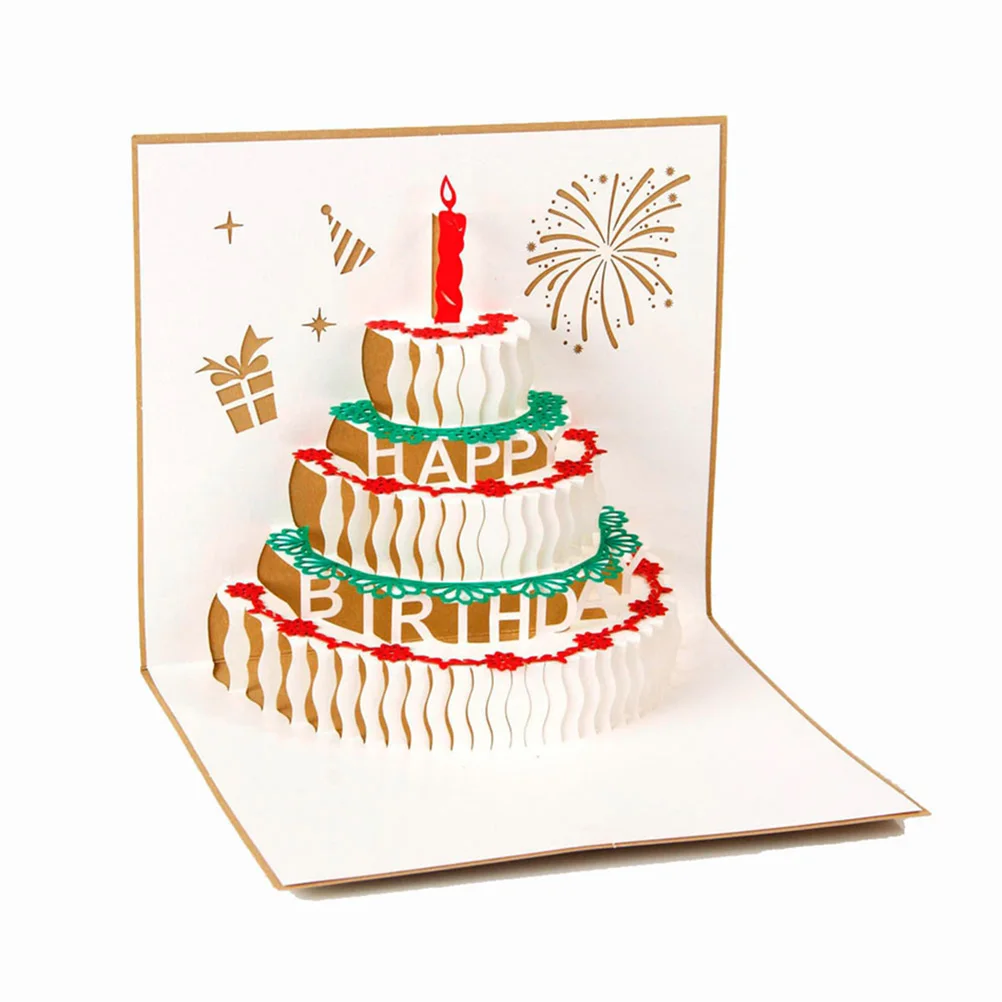 

3D Greeting Message Up Card Special Birthday Thankyou Blessing Cards Confetti Gift Cards Greeting Card Woman