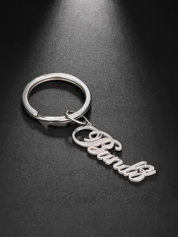 Sipuris Personalized Custom Name Letter Keyring Unique Stainless Steel Key Chain For Women Man Customization Keychain Gifts New
