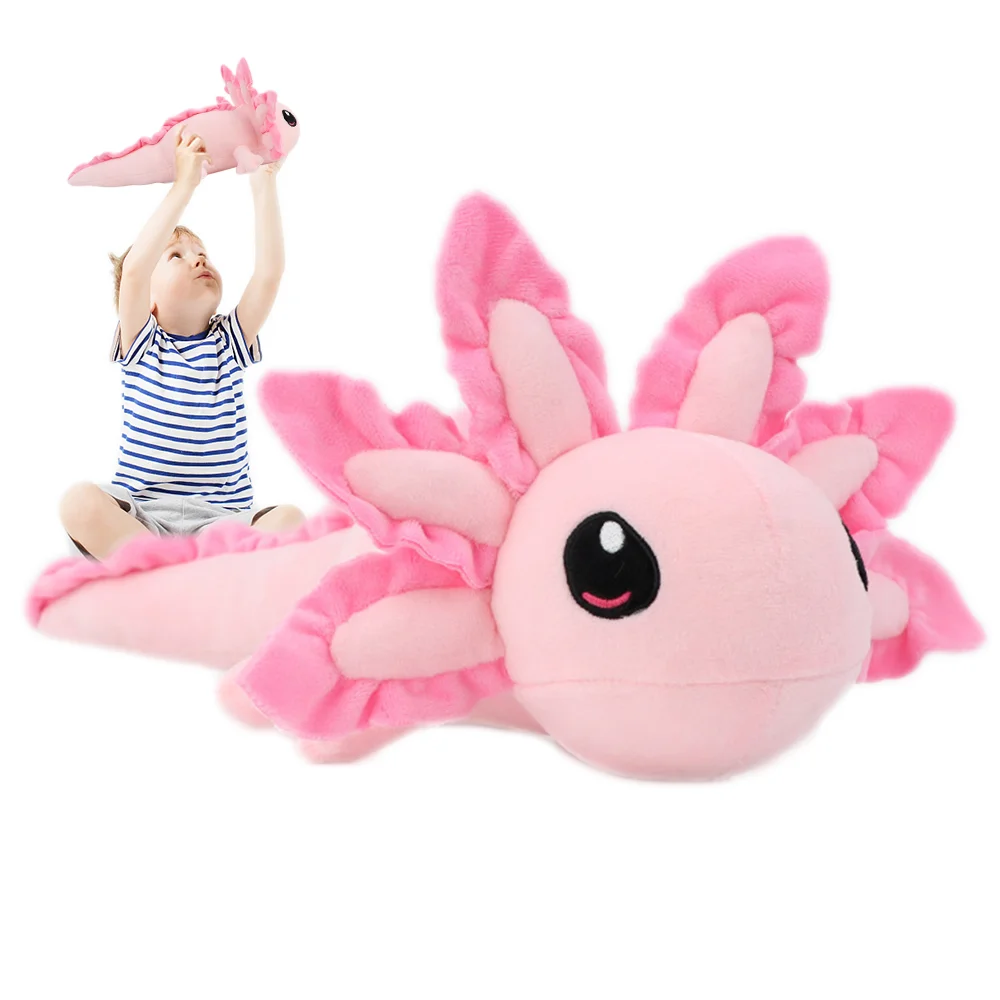 Nuovo Axolotl peluche intrecciato morbido Axolotl peluche intrecciato carino cuscino farcito bambola per ragazzi ragazze compleanno regalo di natale