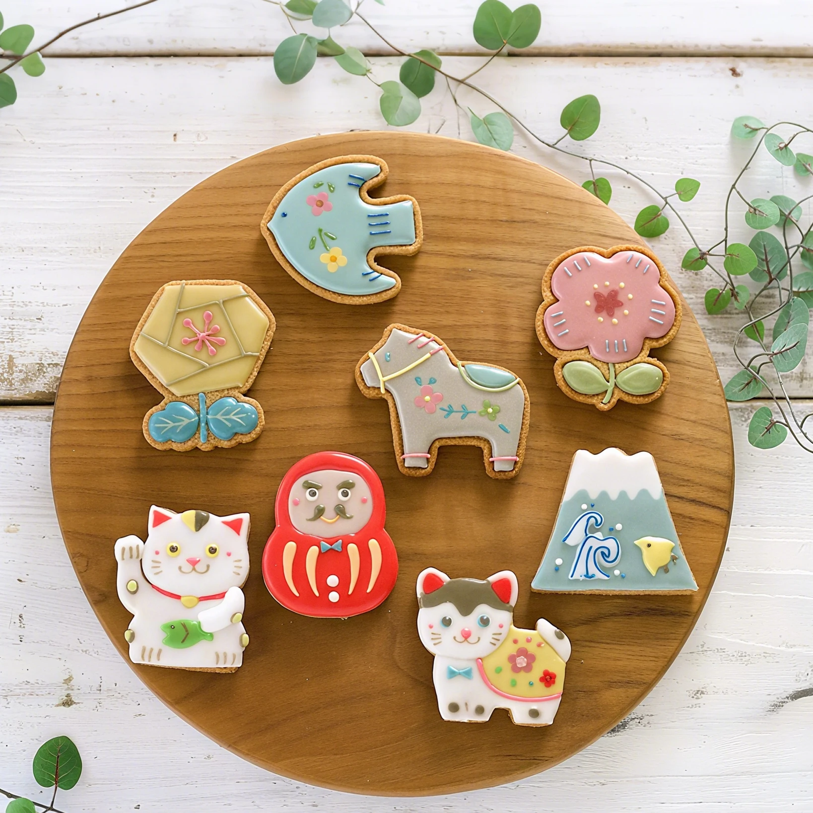 4Pcs 3D Fortune Cat Cookie Cutter Set Nordic Rural Flower Horse Bird Biscuit Stamps Pastry Icing Dessert Baking Party Gadget