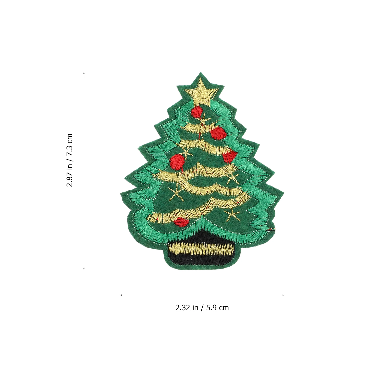 

10pcs Christmas Tree Cloth Patches for Clothing Repair Embellishments Gifts DIY Supplies Colored Embroidered Garment
