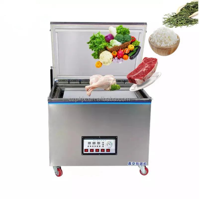 

Factory Wholesale Price Commercial Semi Auto Vacuum Sealer Vacuum Packaging Packing Machine for Food Rice Meat Fish