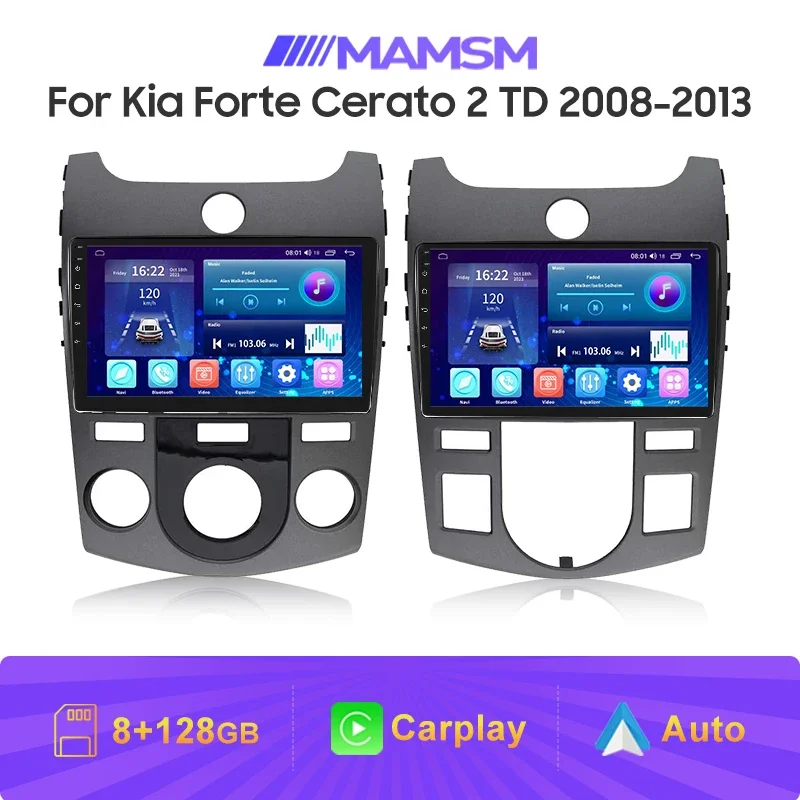 

MAMSM For Kia Forte Cerato 2 TD 2008-2014 2Din Android 13 Car Radio Multimedia Player Navigation 4G IPS Carplay Stereo Head Unit