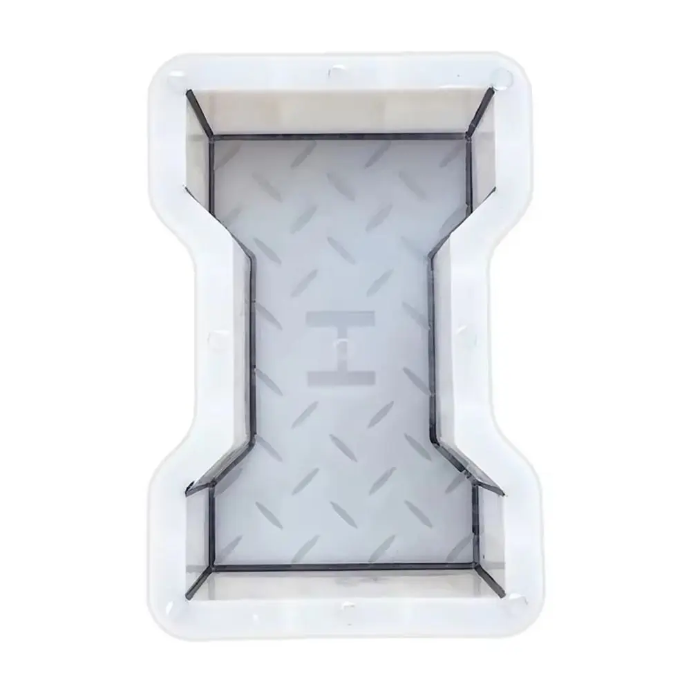 1Pcs 22x13.5cm Paving Brick Mould Plastic Reusable Stepping Stone Paver H Shape DIY Concrete Path Maker Mold