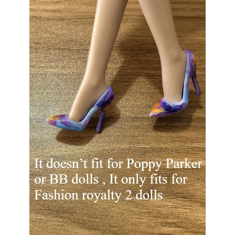

Новые туфли ручной работы на высоком каблуке, аксессуары, игрушка для Fashion Royalty 2, FR2 NU, куклы Xianxian с лицом BBIKG589