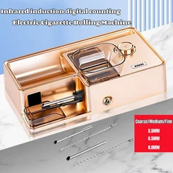 Infrared Electric Cigarette Injector One Machine Three Use 8/6.5/5.5mm Digital Display Tobacco Filling Maker Smoking Accessories