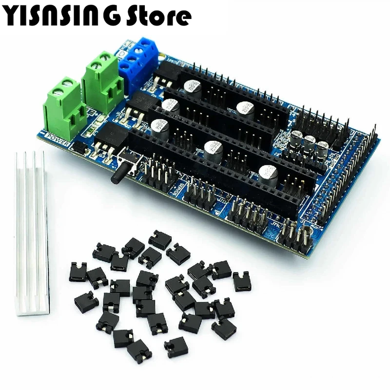 Ramps 1.4 1.5 1.6 Expansion Control Panel with Heatsink Upgraded Ramps 1 4/1 5/1 6 for arduino 3D Printer Board