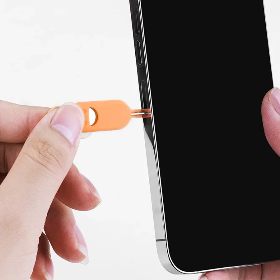 2 IN 1 New SIM Card Removal Needle Pin with Protector Holder Anti-Lost Phone SIM Cards Storage Case Tray Ejector Needle Opener