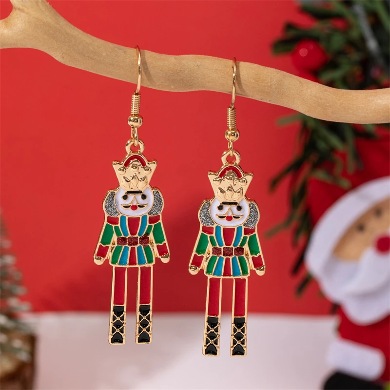 Neue trendige exquisite Weihnachts-Glühbirnen-Ohrhänger für Frauen, einfache Strass-Schleifenohrringe, Weihnachtsfeier-Schmuckgeschenke. – Detail 9