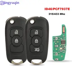 jingyuqin Car Key Remote For Opel Astra K (2015+) Vauxhall Astra K (2015+) Buick Excelle GT EXCELLEGT 315/433 Mhz ID46 PCF7937E