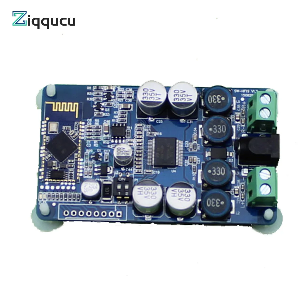 TDA7492P Bluetooth 4.0 power amplifier board 2X25W with audio port red blue TDA7492P Bluetooth 4.0 power amplifier board 2X25W