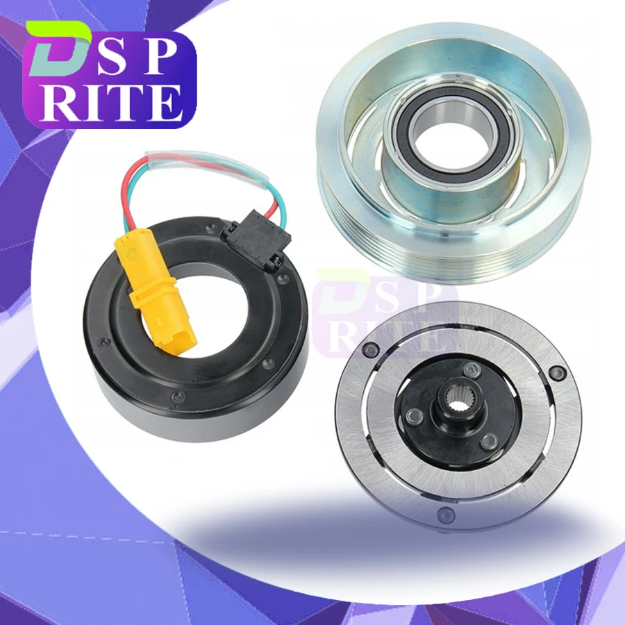 AC Compressor Clutch Pulley for CITROEN Berlingo C3 C4 C5 C6 PEUGEOT 6453XQ 6453LN 6453LH 6453LF 1608881380 6453QH 6189501960