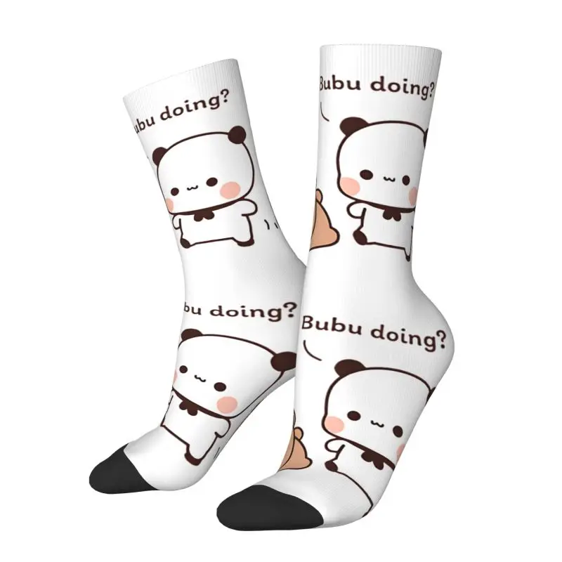 أزياء الرجال Bubu Dudu الباندا وبراوني الدب زوجين اللباس الجوارب للجنسين الدافئة تنفس 3D طباعة طاقم الجوارب #2