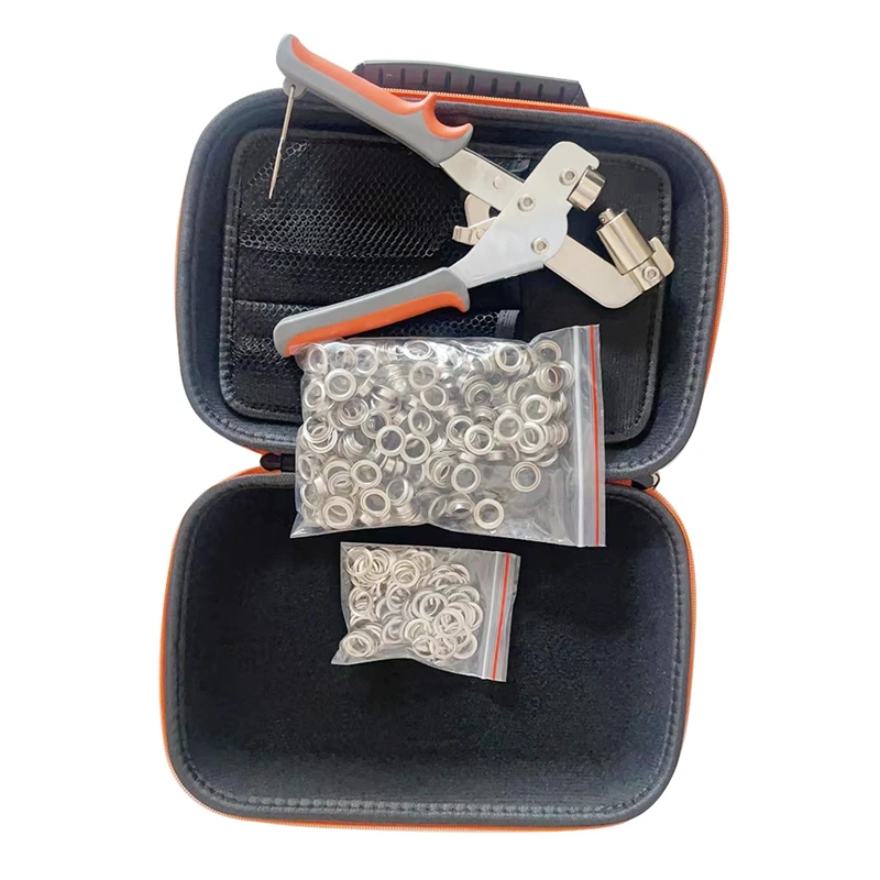 

Grommet Eyelet Pliers Kit, 1/4 Inch 6Mm Grommet Tool Kit With 200 Metal Eyelets For Leather/Belt/Cloths With EVA Bag Durable