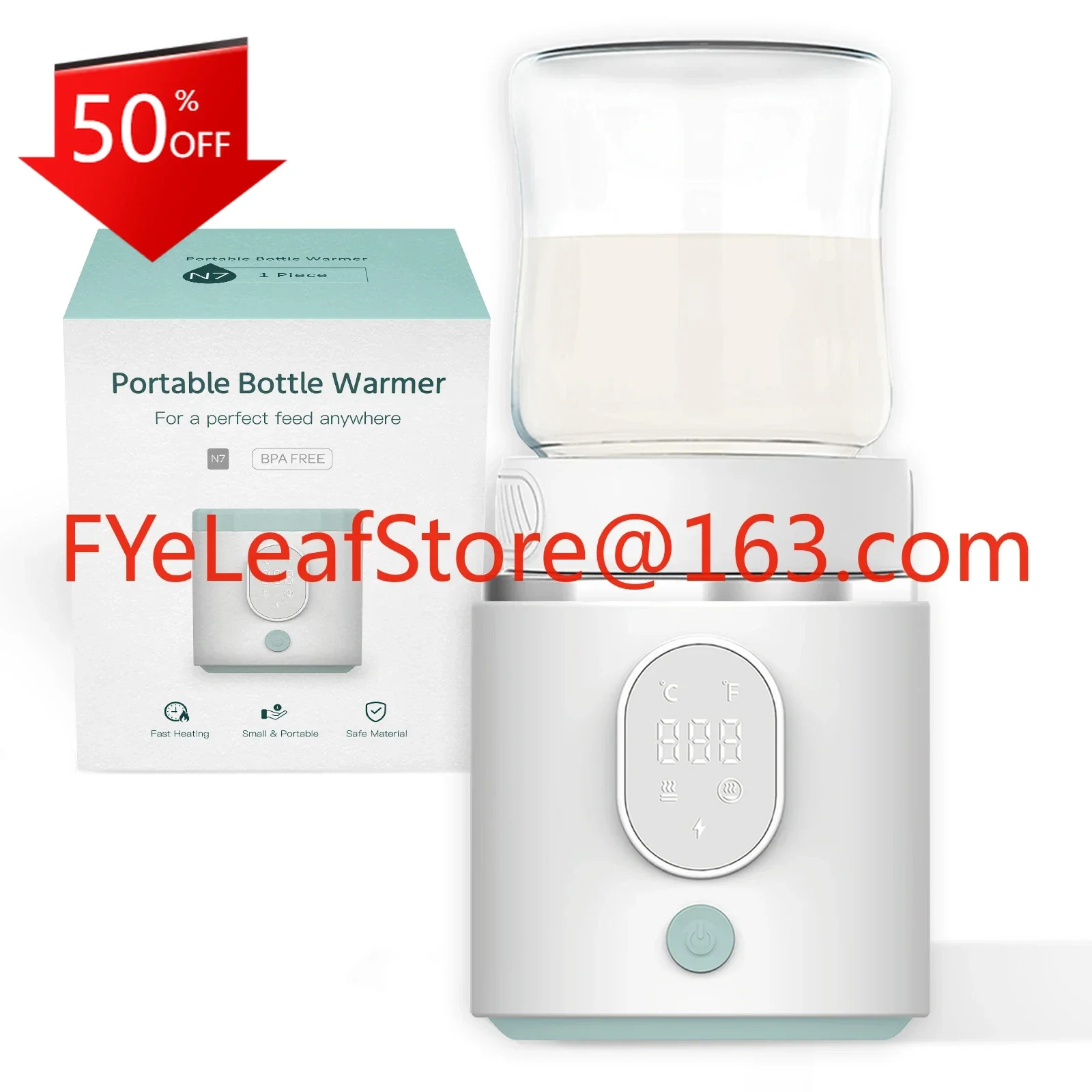 

Portable Travel Bottle Warmer Fast milk heater for Breastmilk or Formula N7 Wireless Baby Bottle Warmer