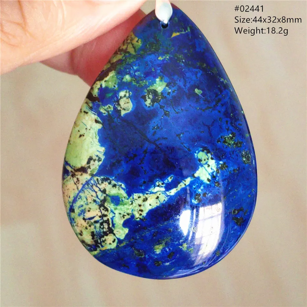 Natural Green Blue Malachite Lapis Lazuli Azurite Pendant Necklace Rare Women Men Bead Water Drop Jewelry AAAAAA