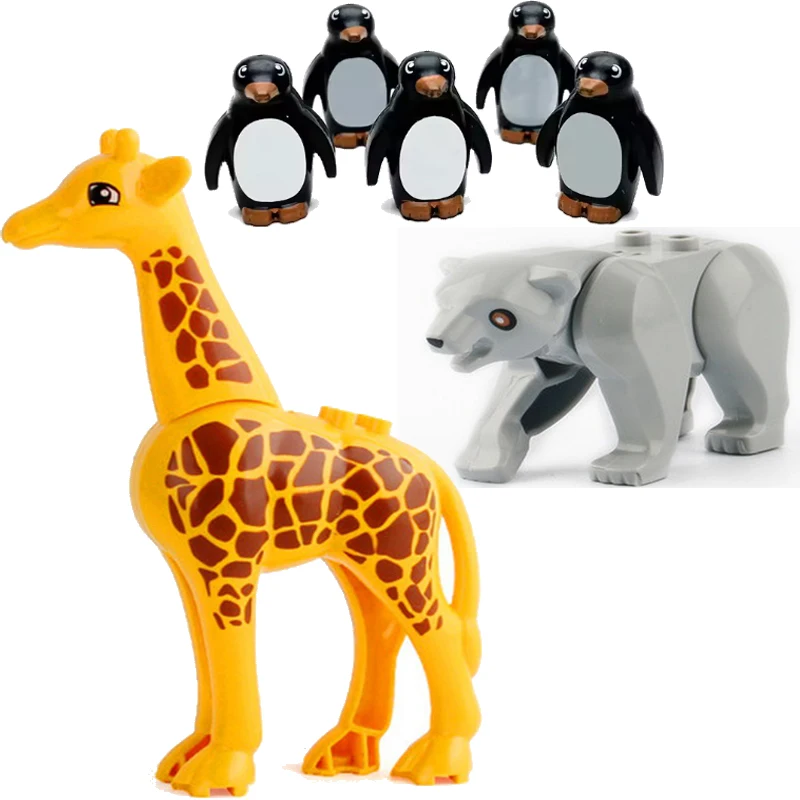 فتاة الأميرة الزرافة الدب ستيفاني كيت بيل ميا أوليفيا إيما أندريا برينس الشكل كتل بناء الطوب لعب للأطفال #1