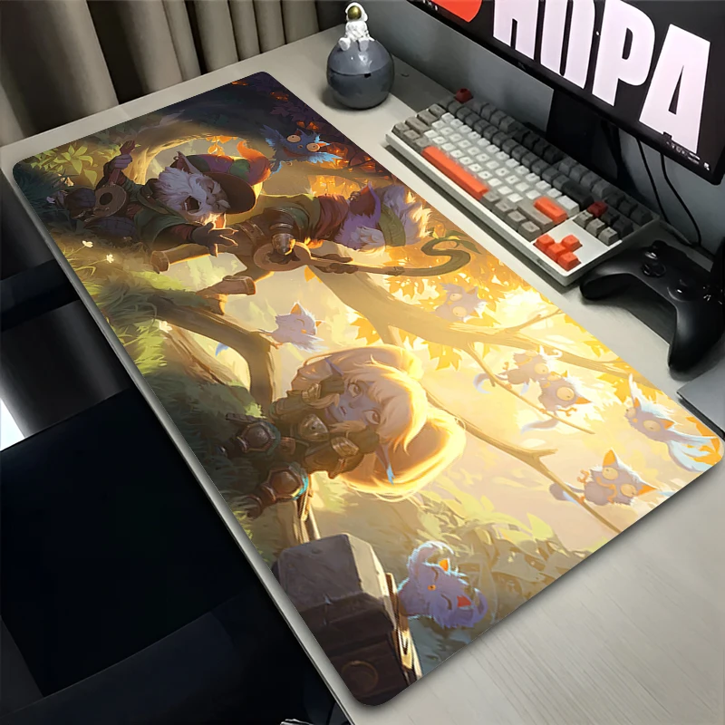 Mouse Pad Office PC Gaming Accessories Keyboard Pad Anime HD Print Mousepad Laptop Desk Mouse Mat L-league Of Legends Poppy